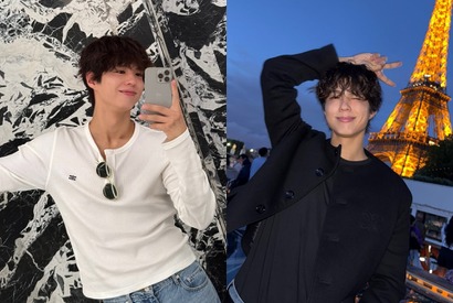 「エッフェル塔より輝く」俳優パク・ボゴム、パリでの“幸せな瞬間”を公開！BTS・Vとの新ツーショットも【PHOTO】 画像