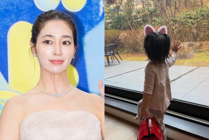 女優イ・ミンジョン、“猫耳つけた”愛娘の写真を公開！「サンタさんが来たんだ」【PHOTO】 画像