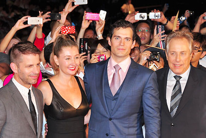 ヘンリー・カビル＆ザック・スナイダー監督＆デボラ・スナイダー（製作）＆チャールズ・ローブン（製作）／『マン・オブ・スティール』ジャパン・プレミア