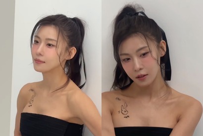 体型改造した女優ハ・ジウォン、初めて見る鎖骨のタトゥーに視線集中！“何の撮影かな？”【PHOTO】 画像