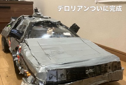 「最高の出来栄え」『BTTF』7歳が作ったデロリアンに3.8万いいね！ 圧倒的な作り込みに、大人たちも大興奮 画像