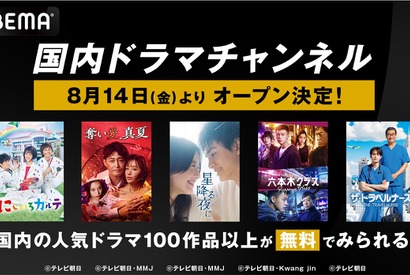 ABEMAが「国内ドラマチャンネル」開設、「星降る夜に」「ホリデイラブ」など100作品以上が無料に 画像
