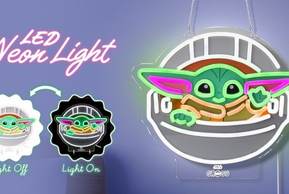 グローグーが光る！「スター・ウォーズ」グローグーのLEDネオンライト発売 画像