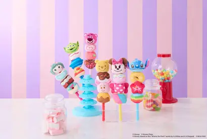 ミニー＆スティッチ＆プーさんたちが串に挿さったマシュマロみたいなマスコットに　「きゃらマロDisney」8月27日発売 画像