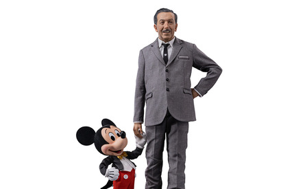 ウォルト・ディズニー＆ミッキーマウスが手をつなぐ！約59cmの1/4スケールスタチュー登場 画像