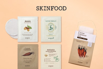 韓国人気コスメブランド「SKINFOOD」から便利なトナーパッドとシートマスクがセブン‐イレブンに登場！ 画像