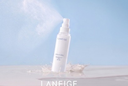 「LANEIGE」からクリームまるごと１本を溶かした化粧水から、持ち運びに便利な「クリームスキン ローション ミストタイプ」登場！ 画像