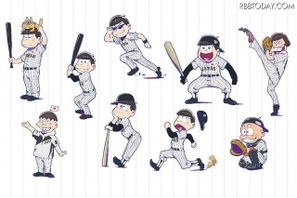 「おそ松さん」侍ジャパンのユニフォーム姿披露！コラボビジュアル初解禁 画像