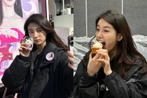 【韓国女優】スジ、ドラマ撮影中の近況が愛くるしい！差し入れに喜ぶ姿にほっこり【PHOTO】 画像