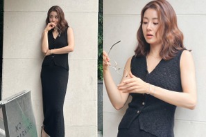 “二児の母”カン・ソラ、シルエット際立つ黒コーデに称賛の嵐「これぞ芸能人の骨格」【PHOTO】 画像