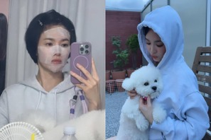 「こんな姿は初めて」女優ソン・ヘギョ、顔パック中の自撮り＆愛犬とのツーショットに大反響【PHOTO】 画像