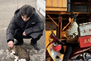 シン・ハギュン×野良猫、“猫×猫の無害な癒やしのツーショット”で心が洗われる【PHOTO】 画像