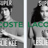 写真家レスリー・キーが撮り下ろした「SUPER LACOSTE　PHOTOGRAPHED BY LESLIE KEE」より。左：西島 千博　右：松岡　モナ