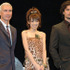 『紀元前1万年』ジャパンプレミア。左からローランド・エメリッヒ監督、南明奈、スティーヴン・ストレイト