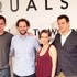 （左から）ニコラス・ホルト＆マイケル・プラス＆クリステン・スチュワート＆ドレイク・ドレマス／『EQUALS』製作発表　PHOTO:HITOMI EZAKI