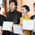 佐藤健＆武井咲＆青木崇高＆大友啓史（監督）／フィリピンでの親善セレモニー
