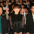 『僕の彼女はサイボーグ』初日舞台挨拶にて（左から）クァク・ジェヨン監督、綾瀬はるか、小出恵介