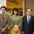 「ひよっこ」表敬訪問　菓子浩　有村架純　橋本昌知事