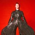 大回顧展「DAVID BOWIE is」　Striped bodysuit for the Aladdin Sane tour, 1973. Design by Kansai Yamamoto.Photograph by Masatoshi Sukita (C) Sukita / The David Bowie Archive