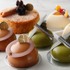 パレスホテル東京「スイーツ＆デリ（Sweets ＆ Deli）」秋限定スイーツ＿（左）ポワール（奥）ノルマンディ（中央）宇治（右）マンダリン