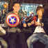 『アベンジャーズ』“日本最強”ヨーロッパ組上映会（左から、チョン・テセ選手、吉田麻也選手、大津祐樹選手、安田理大選手）