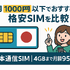 月1000円以下でおすすめの格安SIM16選を比較！