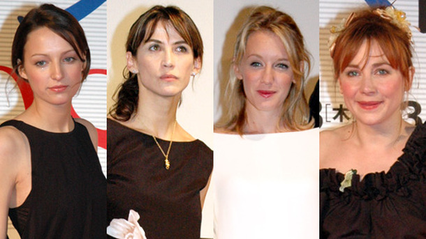 「フランス映画祭2008」開幕　左からステファニー・クレイヤンクール、ソフィー・マルソー、リュディヴィーヌ・サニエ、ジュリー・ドパルデュー