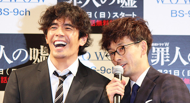 伊藤英明＆滝藤賢一／WOWOW連続ドラマW「罪人の嘘」完成披露試写会