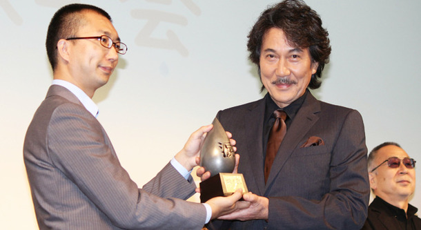 役所広司＆寺井広樹（涙活プロデューサー）／『蜩ノ記』涙活試写会