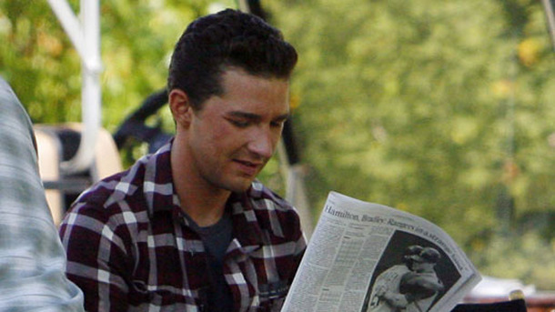 『トランスフォーマー2 (原題)』の撮影現場でのひとコマ。　-(C) Splash/AFLO