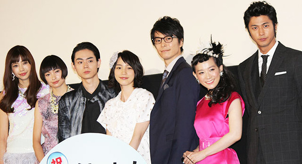 能年玲奈＆菅田将暉＆長谷川博己＆太田莉菜＆篠原ともえ＆片瀬那奈＆速水もこみち＆東村アキコ（原作者）＆川村泰祐（監督）／『海月姫』初日舞台挨拶