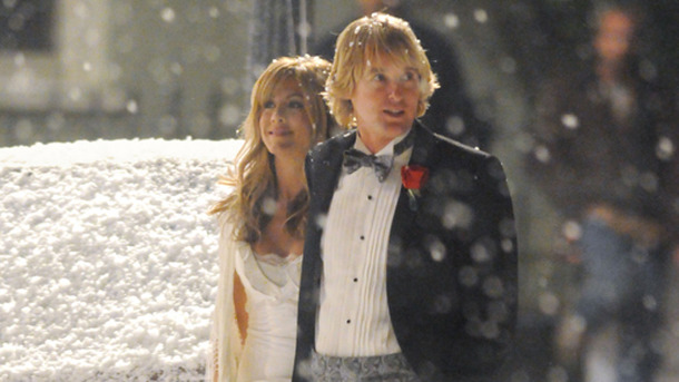 『Marley & Me』撮影中のジェニファー・アニストンとオーウェン・ウィルソン。