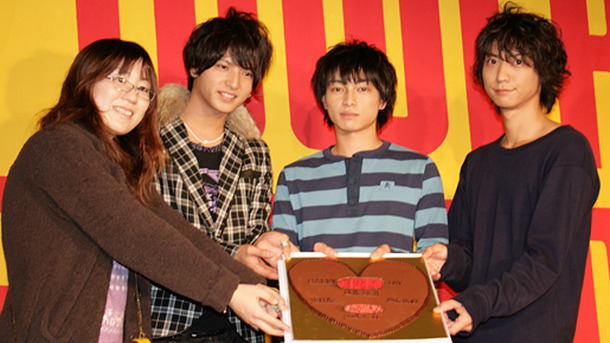 『シャカリキ！』DVD発売記念にて　中村優一、遠藤雄弥、鈴木裕樹から逆チョコ！