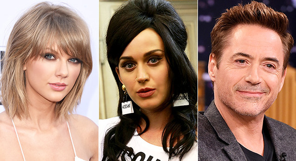 ケイティ・ペリー＆ロバート・ダウニー・Jr＆テイラー・スウィフト-(C)Getty Images