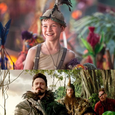 ピーターパン（リーヴァイ・ミラー）と黒ひげ（ヒュー・ジャックマン）『ＰＡＮ ～ネバーランド、夢のはじまり～』　(C) 2015 WARNER BROS. ENTERTAINMENT INC. AND RATPAC-DUNE ENTERTAINMENT LLC