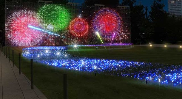 「MIDTOWN SUMMER 2015」ひかり花火イメージ。