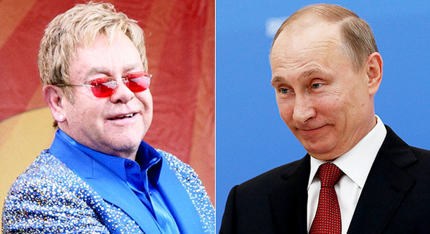 エルトン・ジョン＆のウラジミール・プーチン大統領-(C)Getty Images