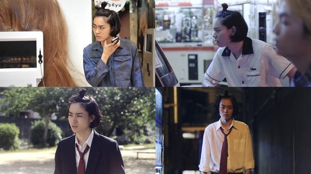 菅田将暉・お団子ヘア／『ディストラクション・ベイビーズ』（C）2016「ディストラクション・ベイビーズ」製作委員会