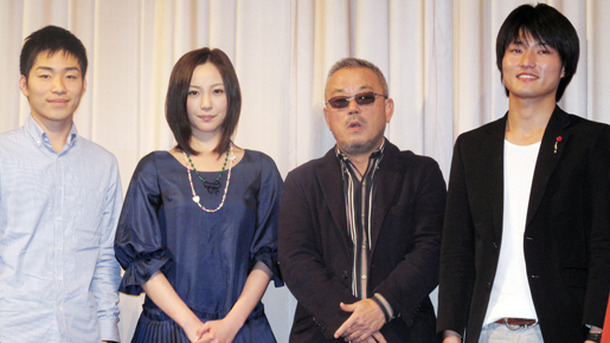 『ヒーローショー』完成披露試写会　ジャルジャル、ちすん、井筒和幸監督　photo：Yoko Saito