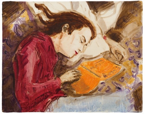 「Kurt Sleeping」1995 板に油彩 27.9×35.6 cm　&copy; Elizabeth Peyton, courtesy Sadie Coles HQ, London; Gladstone Gallery, New York andBrussels; neugerriemschneider, Berlin