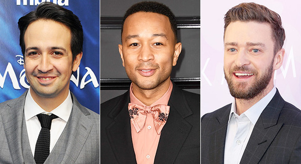 ジャスティン・ティンバーレイク＆リン＝マヌエル・ミランダ＆ジョン・レジェンド-(C)Getty Images