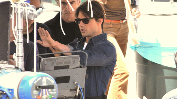 『ナイト＆デイ』撮影現場でのトム　-(C) Splash/AFLO