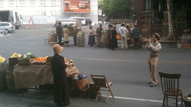 「JAPANESE AMERICANS」撮影現場  photo：Lisle Wilkerson