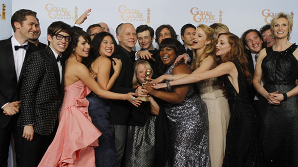 コメディ・ミュージカル部門で作品賞を受賞した「glee」 -(C) ロイター／AFLO