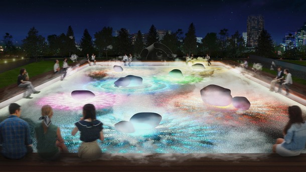 「光と霧のデジタルアート庭園」イメージ／「MIDTOWN LOVES SUMMER 2018」