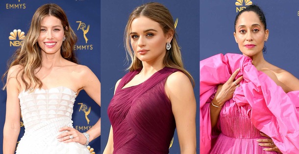 ジェシカ・ビール＆ジョーイ・キング＆「第70回エミー賞授賞式」 (C) Getty Images