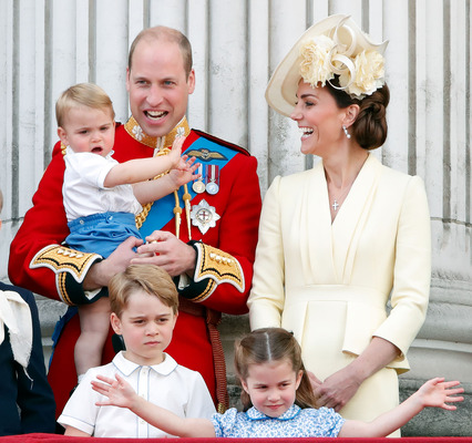 ウィリアム王子、キャサリン妃、ルイ王子 、ジョージ王子、シャーロット王女(C) Getty Images.