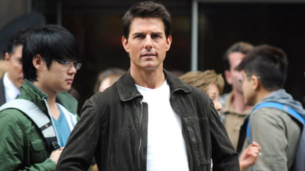 N.Y.のエンパイア・ステイト・ビルで『Oblivion』（原題）に参加するトム・クルーズ -(C) Splash／AFLO