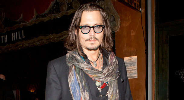 エルトン・ジョンの夫、デヴィッド・ファーニッシュの50歳の誕生日パーティーに出席したジョニー・デップ -(C) Splash／AFLO