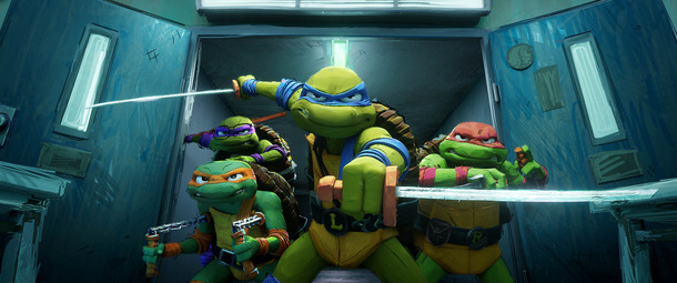 『ミュータント・タートルズ：ミュータント・パニック！』© 2023 PARAMOUNT PICTURES.TEENAGE MUTANT NINJA TURTLES IS A TRADEMARK OF VIACOM INTERNATIONAL INC.